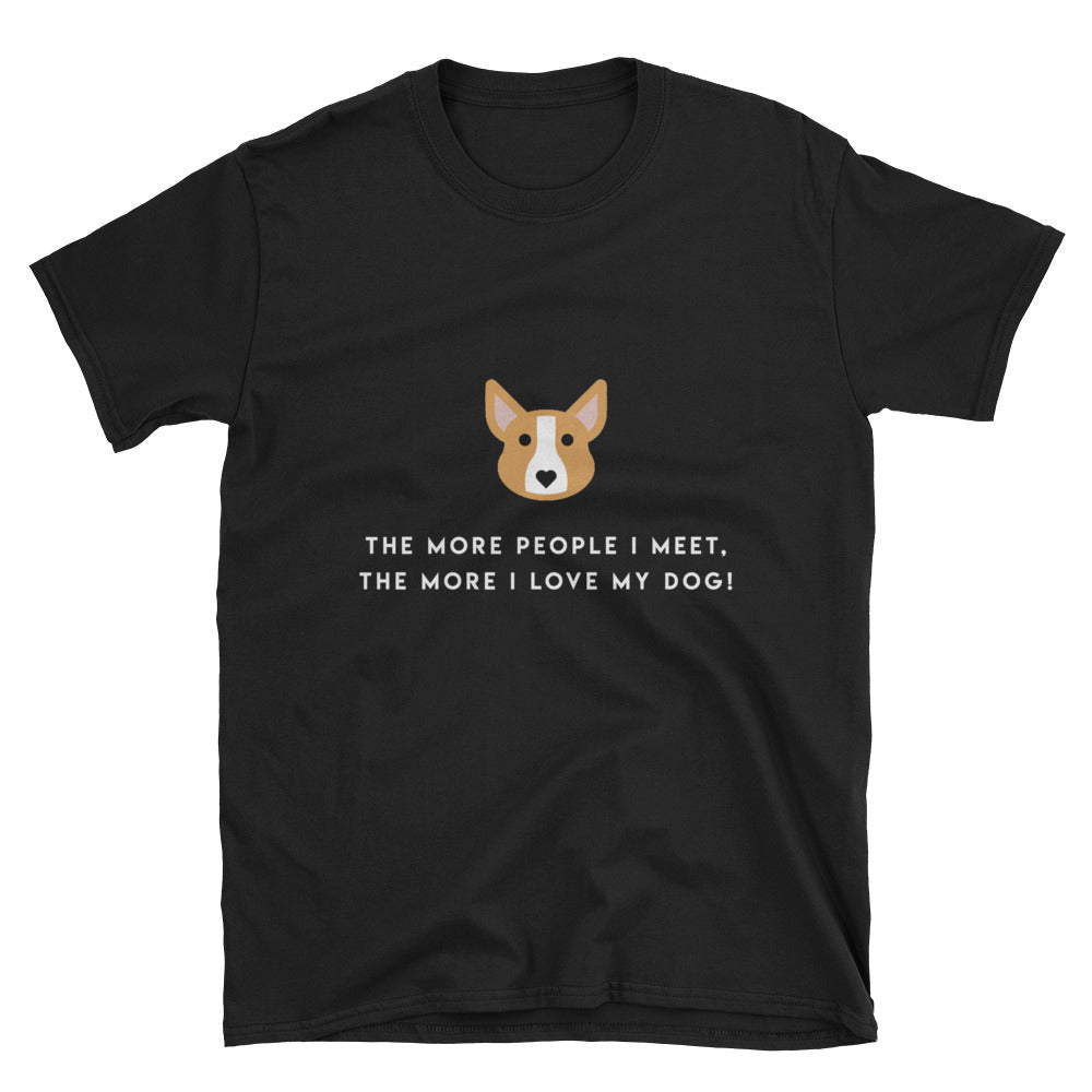 "I Love My Dog" Short-Sleeve Unisex T-Shirt (Black/ Navy)