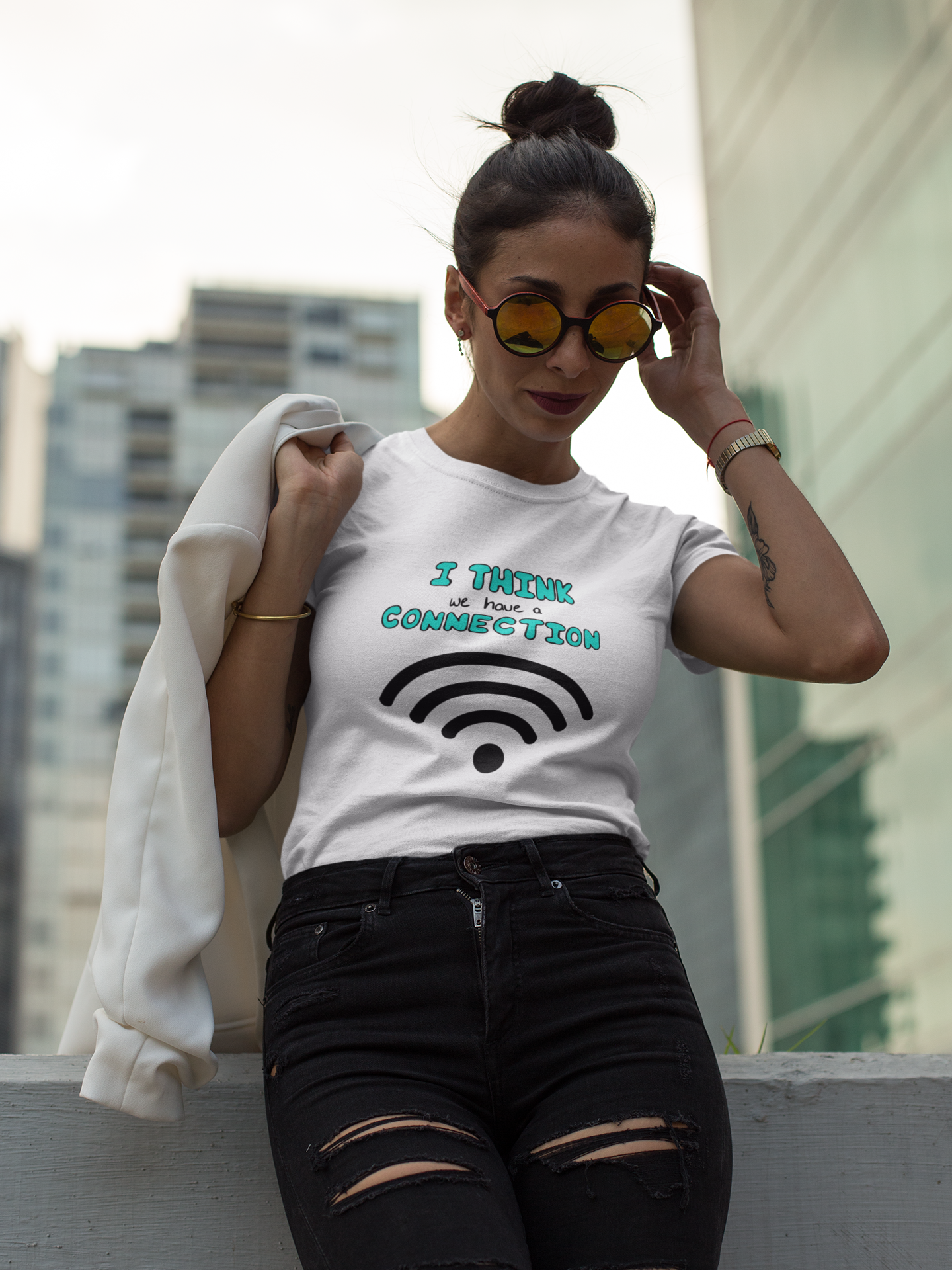 "I Think We Have A Connection" Short-Sleeve Unisex T-Shirt