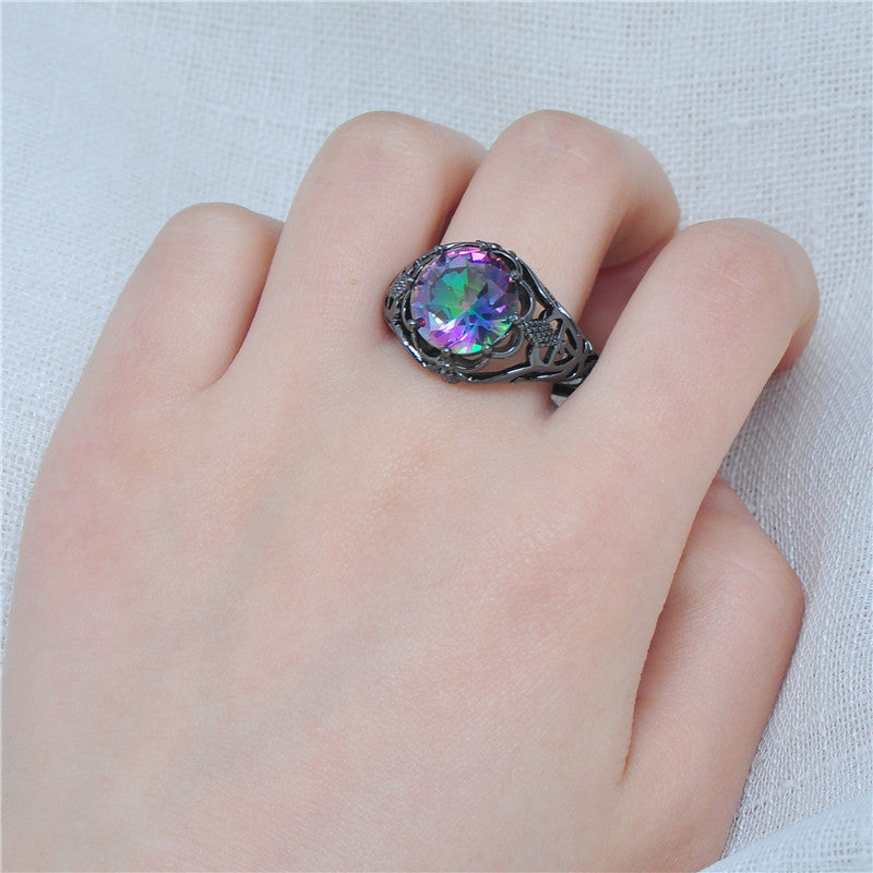 Shining Flower Cubic Zircon Ring