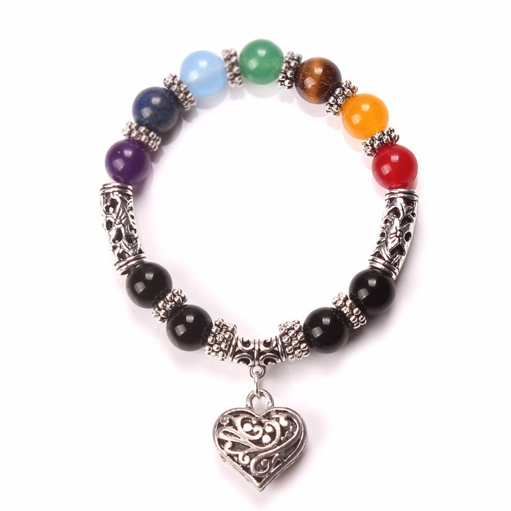 Chakra Energy Bracelet w/ Heart