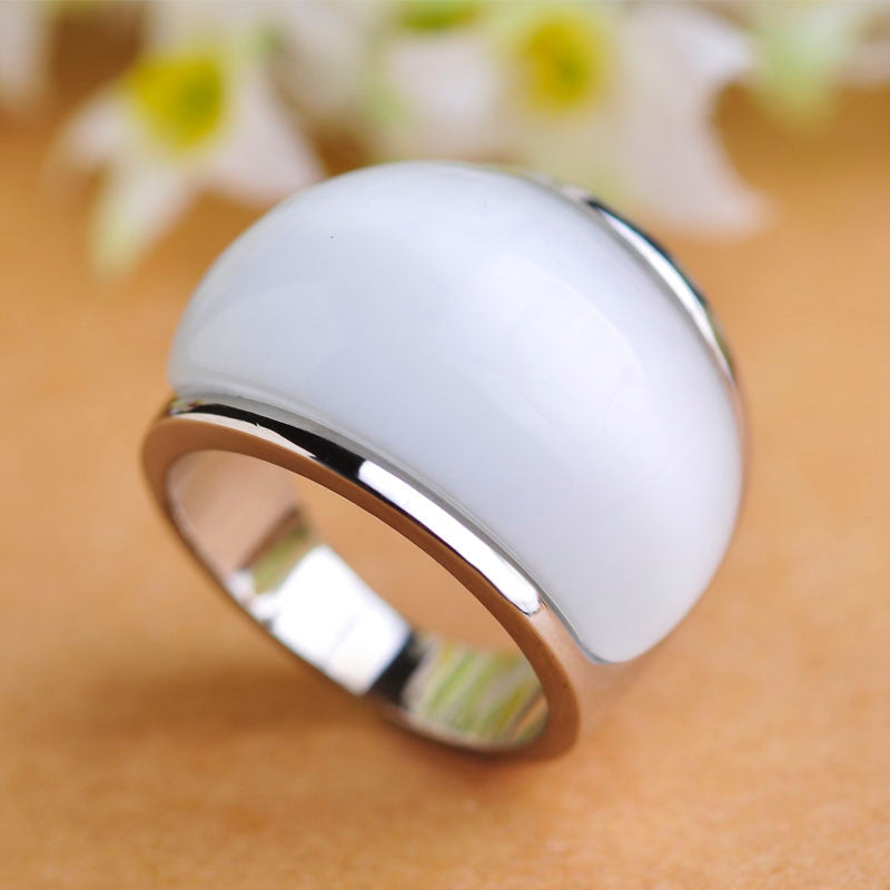 Gorgeous Black/White Galaxy Milky Ring