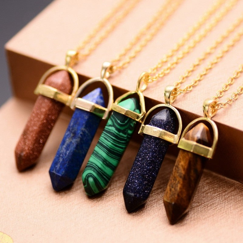 Gold/Silver Plated Opal Pendant Necklace