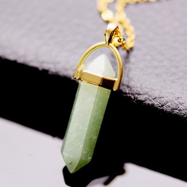 Gold/Silver Plated Opal Pendant Necklace