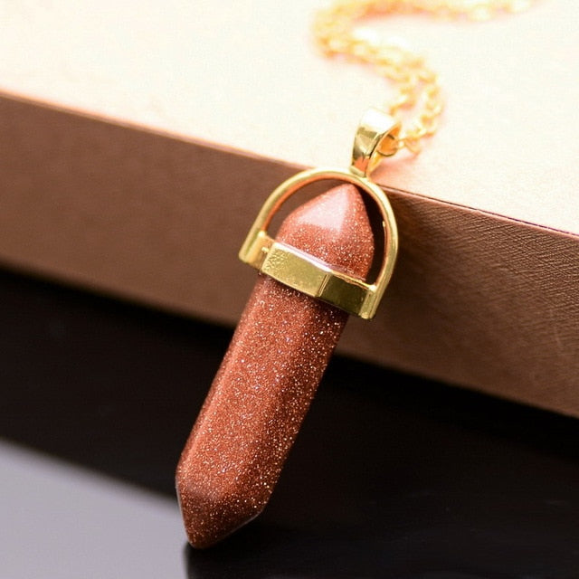 Gold/Silver Plated Opal Pendant Necklace