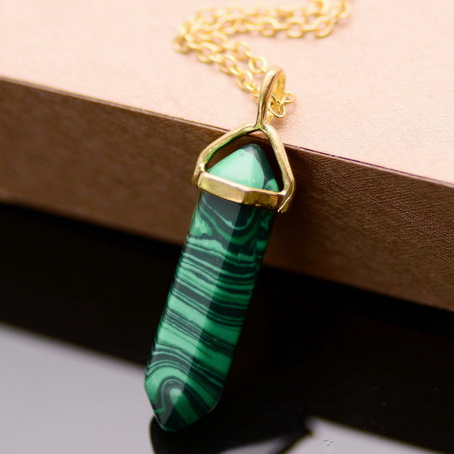 Gold/Silver Plated Opal Pendant Necklace