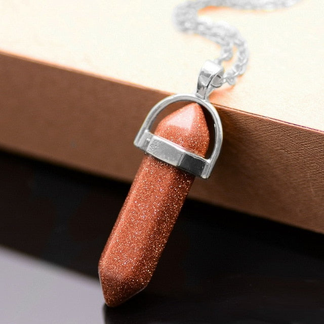 Gold/Silver Plated Opal Pendant Necklace