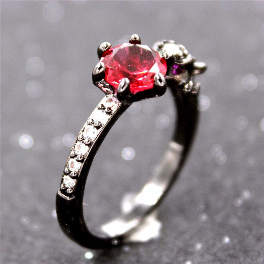 Black Dragon Rhinestone Ring