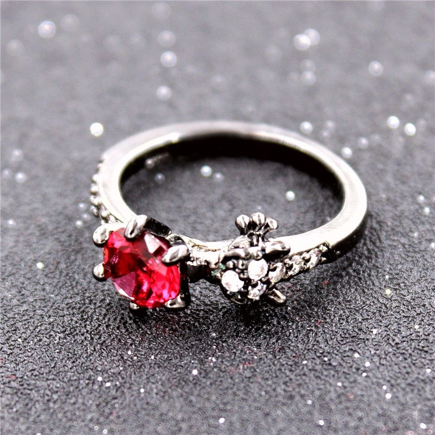 Black Dragon Rhinestone Ring