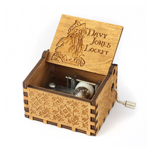 Hand Crank Wooden Music Box