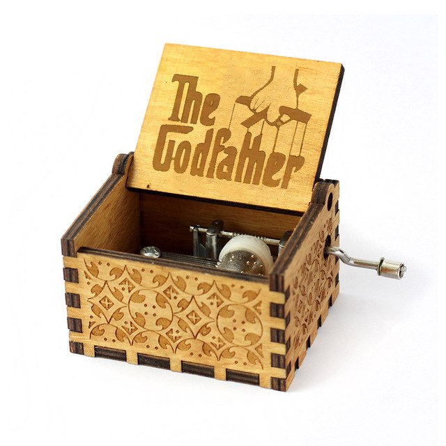 Hand Crank Wooden Music Box