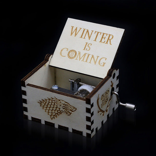 Hand Crank Wooden Music Box