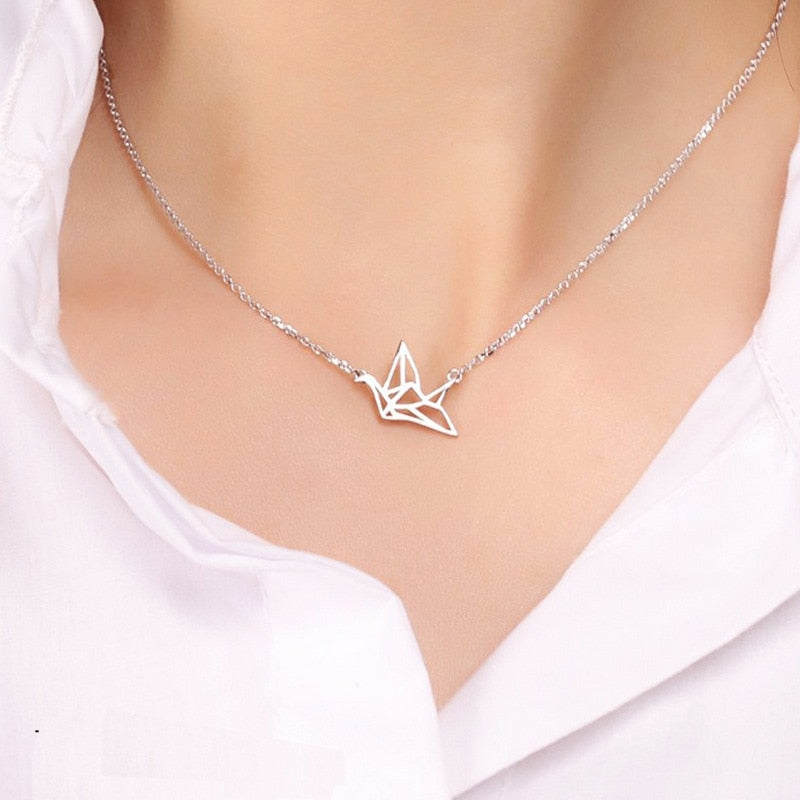 Simply Fashion - Origami Crane Necklace