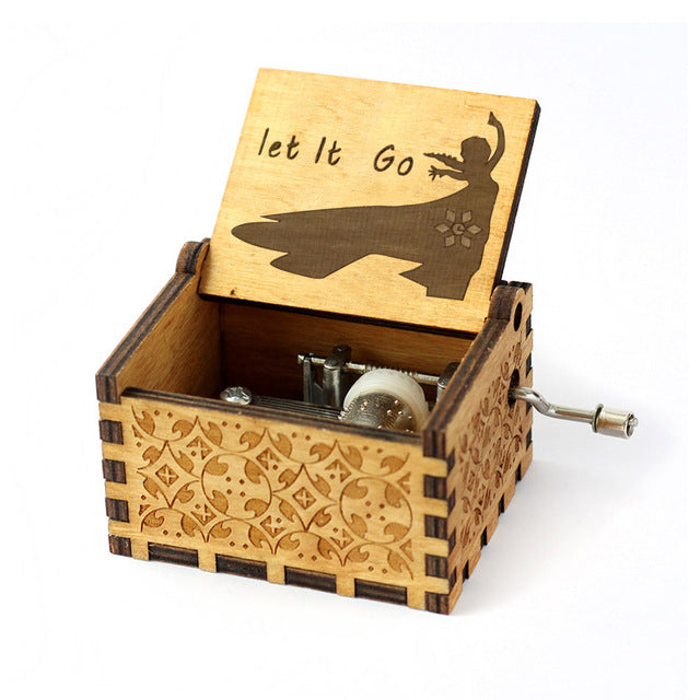 Hand Crank Wooden Music Box