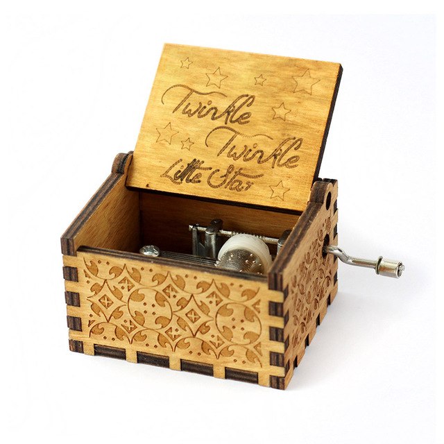 Hand Crank Wooden Music Box
