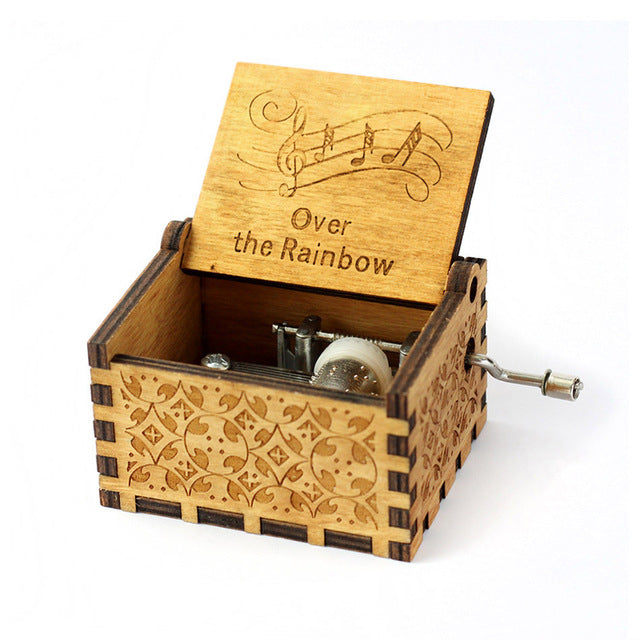 Hand Crank Wooden Music Box