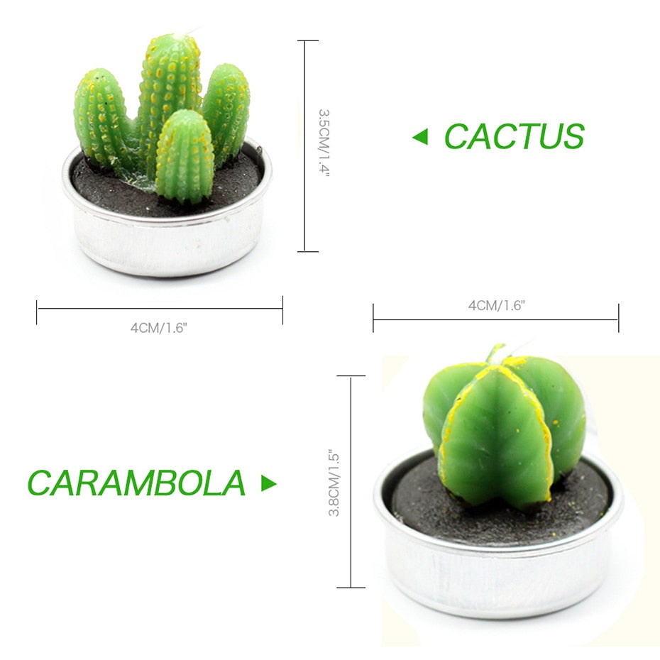Mini Cactus Candle Set ( 6 pcs )
