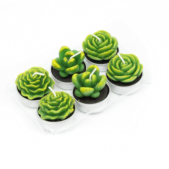 Mini Cactus Candle Set ( 6 pcs )