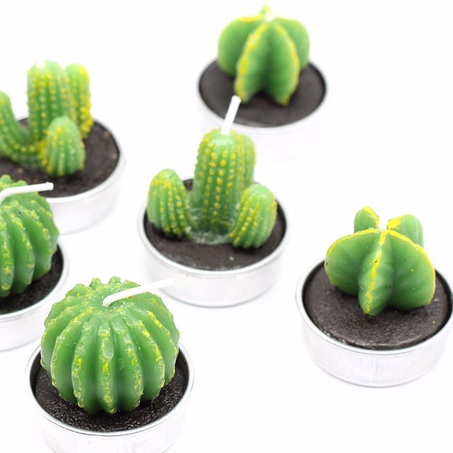Mini Cactus Candle Set ( 6 pcs )