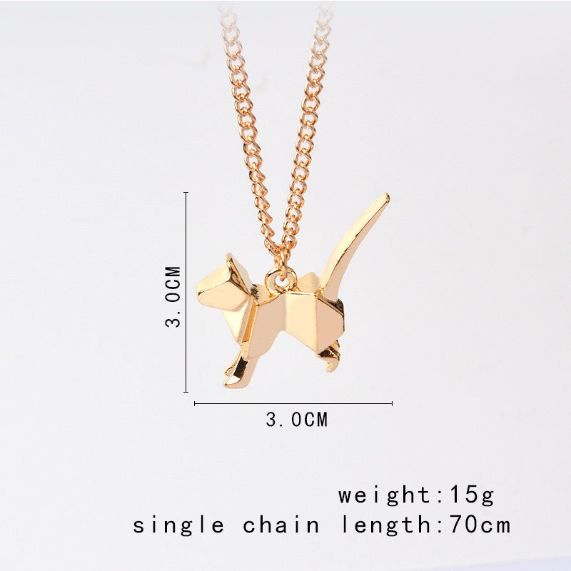 Simply Fashion - Origami Kitten Necklace