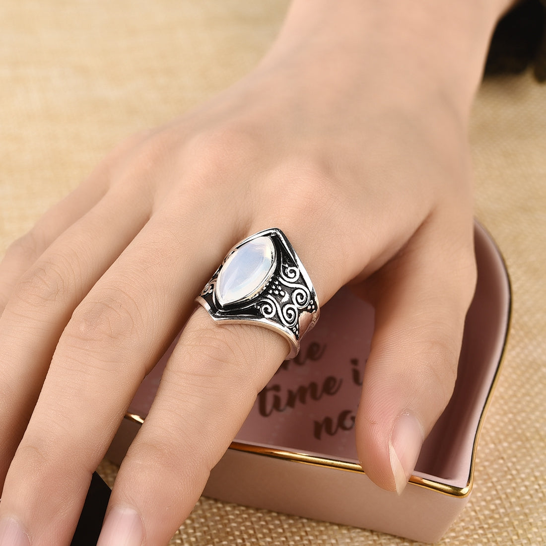 Vintage Moon Opal Ring