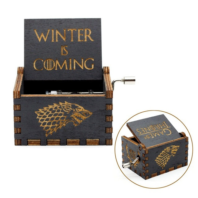 Hand Crank Wooden Music Box