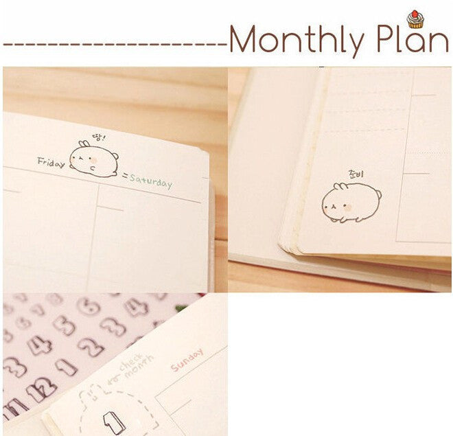 2017-2018 Molang the Rabbit Daily Planner