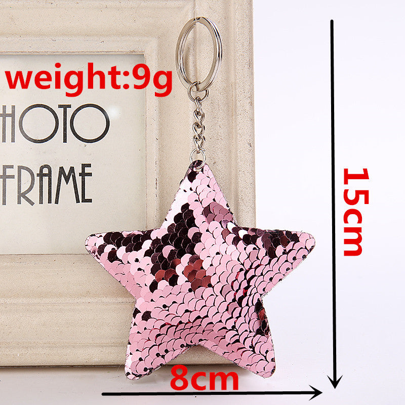 Cute Glitter Sequins Keychain - Dolphin