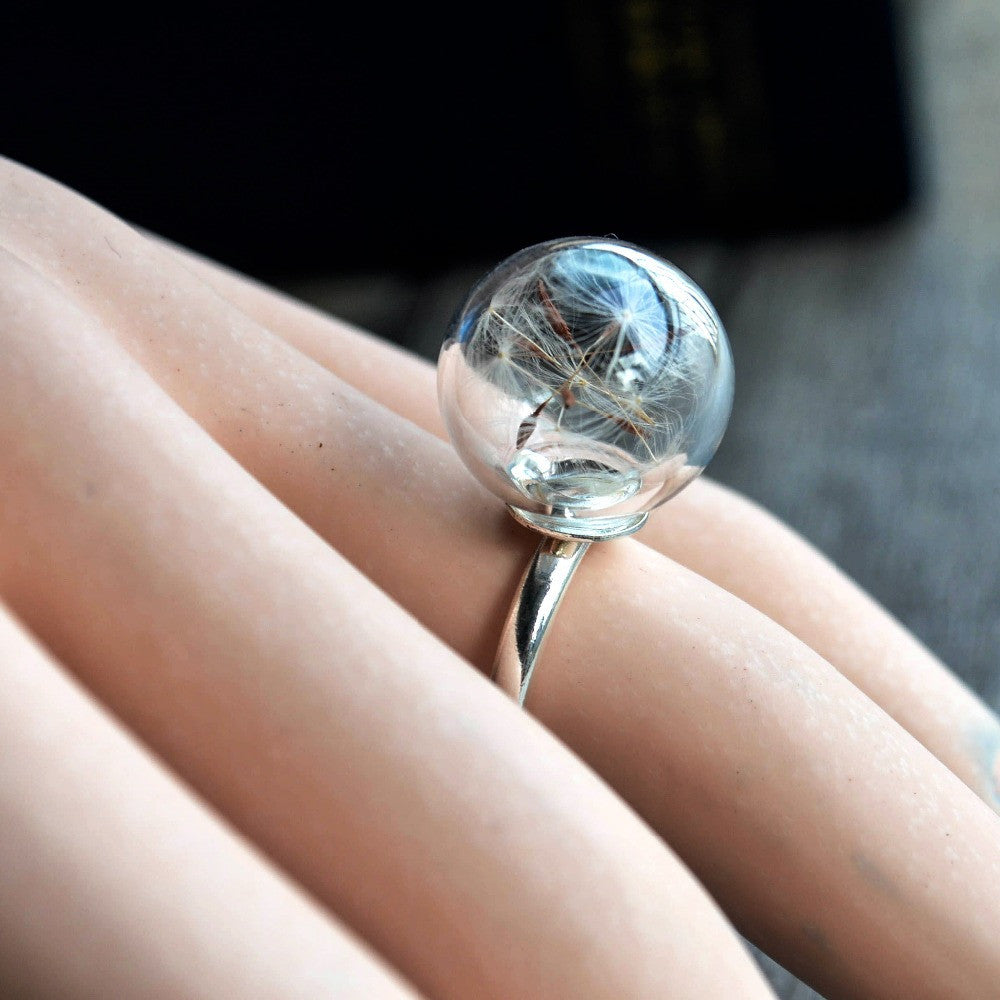 Resizable Dandelion Wish Seed Ring