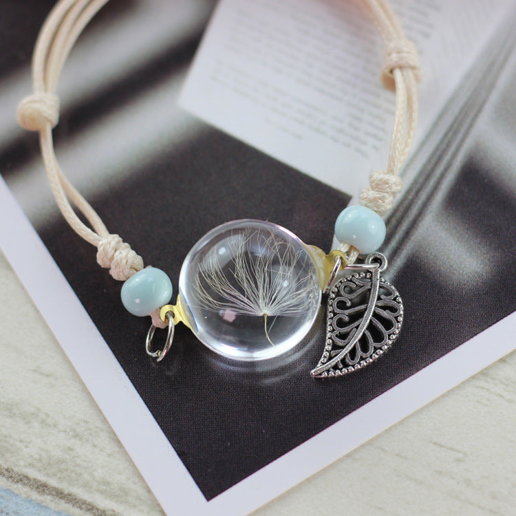Flower in Glass Charming Bracelet