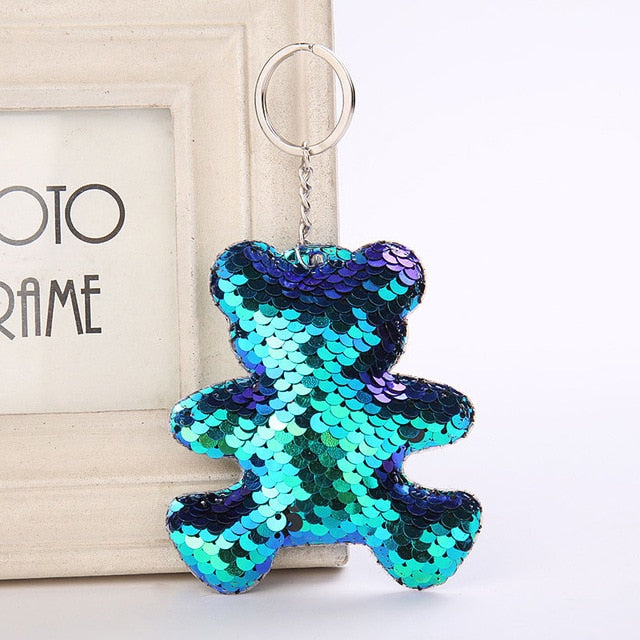 Cute Glitter Sequins Keychain - Unicorns and Mermaids