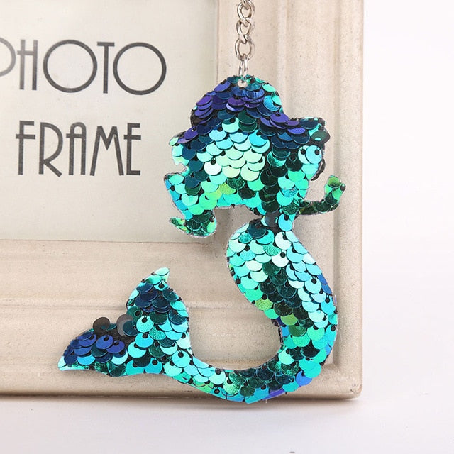 Cute Glitter Sequins Keychain - Unicorns and Mermaids