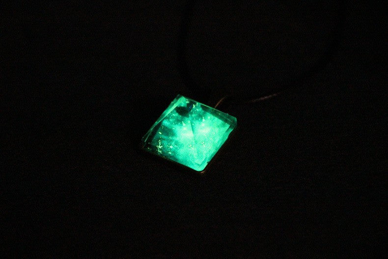 Glow in the Dark Pyramid Necklace Pendant