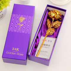 24k Gold Plated Foil Rose - With Box