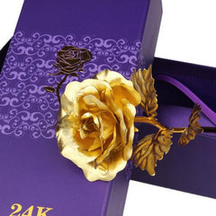 24k Gold Plated Foil Rose - With Box
