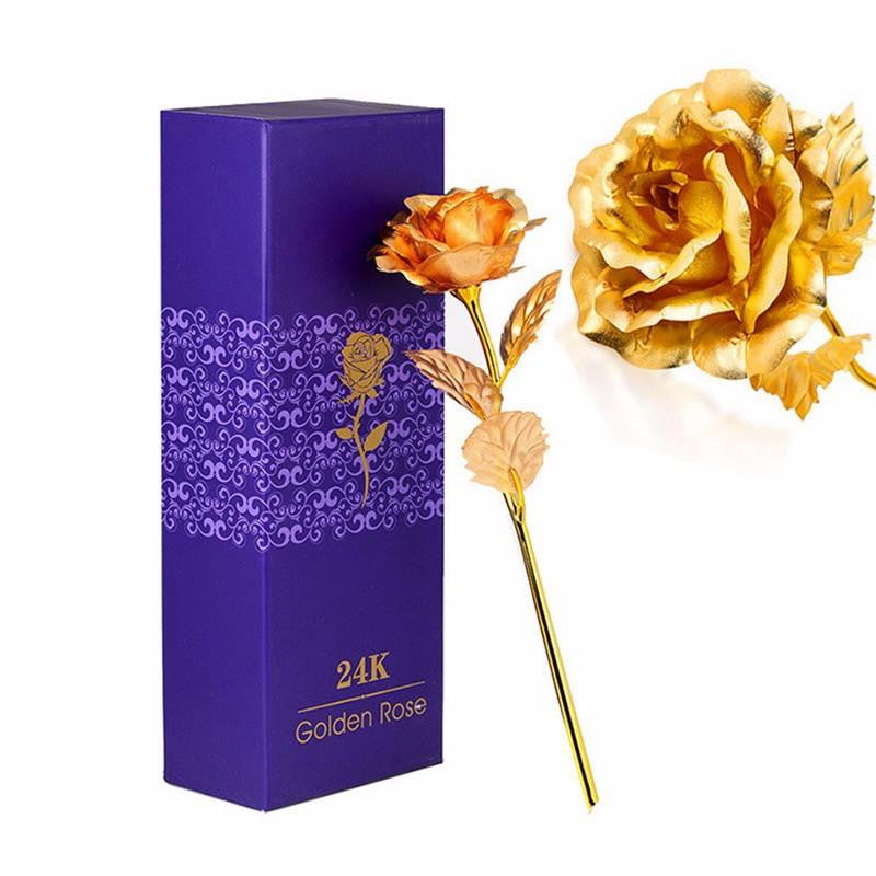 24k Gold Plated Foil Rose - With Box