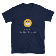 "Shhhh.. Do Not Disturb" Short-Sleeve Unisex T-Shirt (Black/Navy)