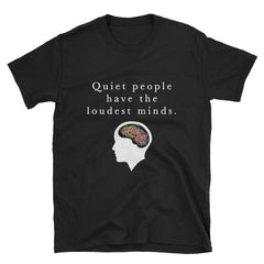 "Quiet People" Short-Sleeve Unisex T-Shirt (Black/Navy)