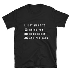 "I Just Want To" Short-Sleeve Unisex T-Shirt (Black/Navy)