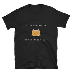 "If You Were A Cat" Short-Sleeve Unisex T-Shirt (Black/Navy)
