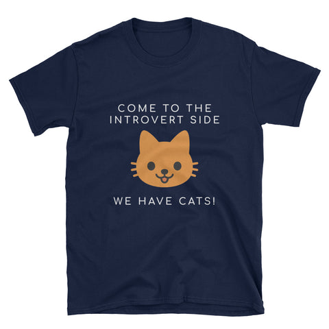 "We Have Cats" Short-Sleeve Unisex T-Shirt (Black/Navy)
