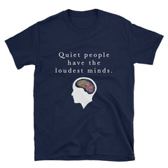 "Quiet People" Short-Sleeve Unisex T-Shirt (Black/Navy)