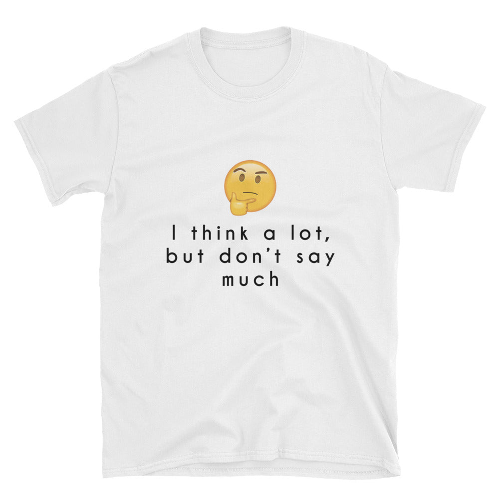 "Think A Lot" Short-Sleeve Unisex T-Shirt (White)