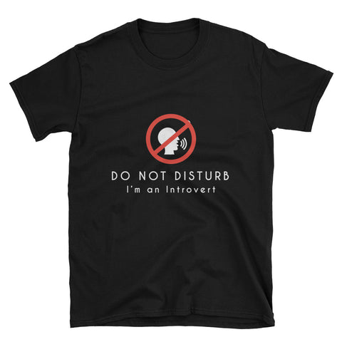 "Do Not Disturb" Short-Sleeve Unisex T-Shirt (Black/Navy)