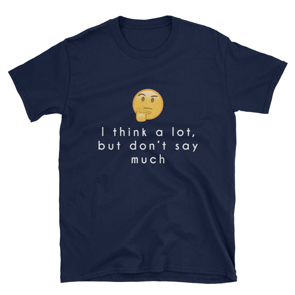 "Think A Lot" Short-Sleeve Unisex T-Shirt (Black/Navy)