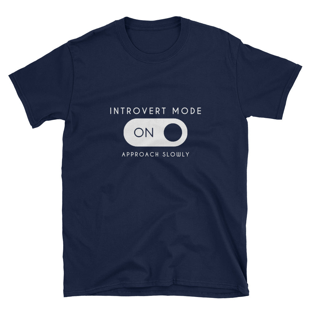 "Introvert Mode" Short-Sleeve Unisex T-Shirt (Black/Navy)