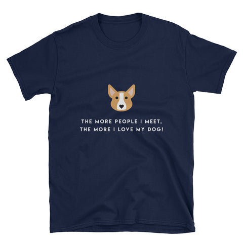 "I Love My Dog" Short-Sleeve Unisex T-Shirt (Black/ Navy)