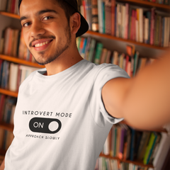 "Introvert Mode" Short-Sleeve Unisex T-Shirt (White)