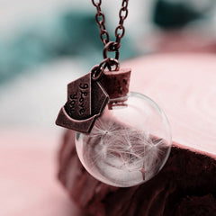Various Real Flower Dandelions Necklaces