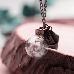 Various Real Flower Dandelions Necklaces