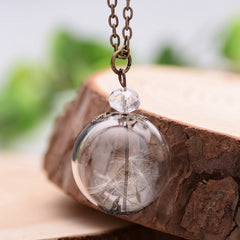 Various Real Flower Dandelions Necklaces